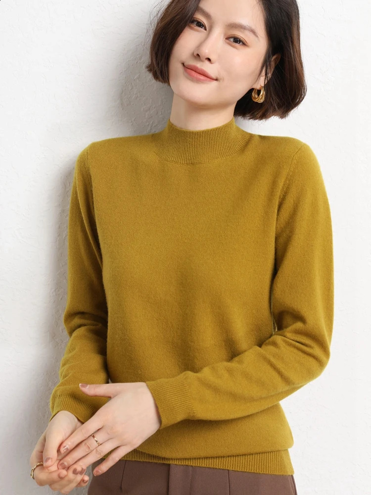 Women Sweater Long Sleeve Knitwear Warm Autumn Winter Bottoming Shirt Slim Fit Pullovers Fashion Korean Jumpers Pull Sweates 240812