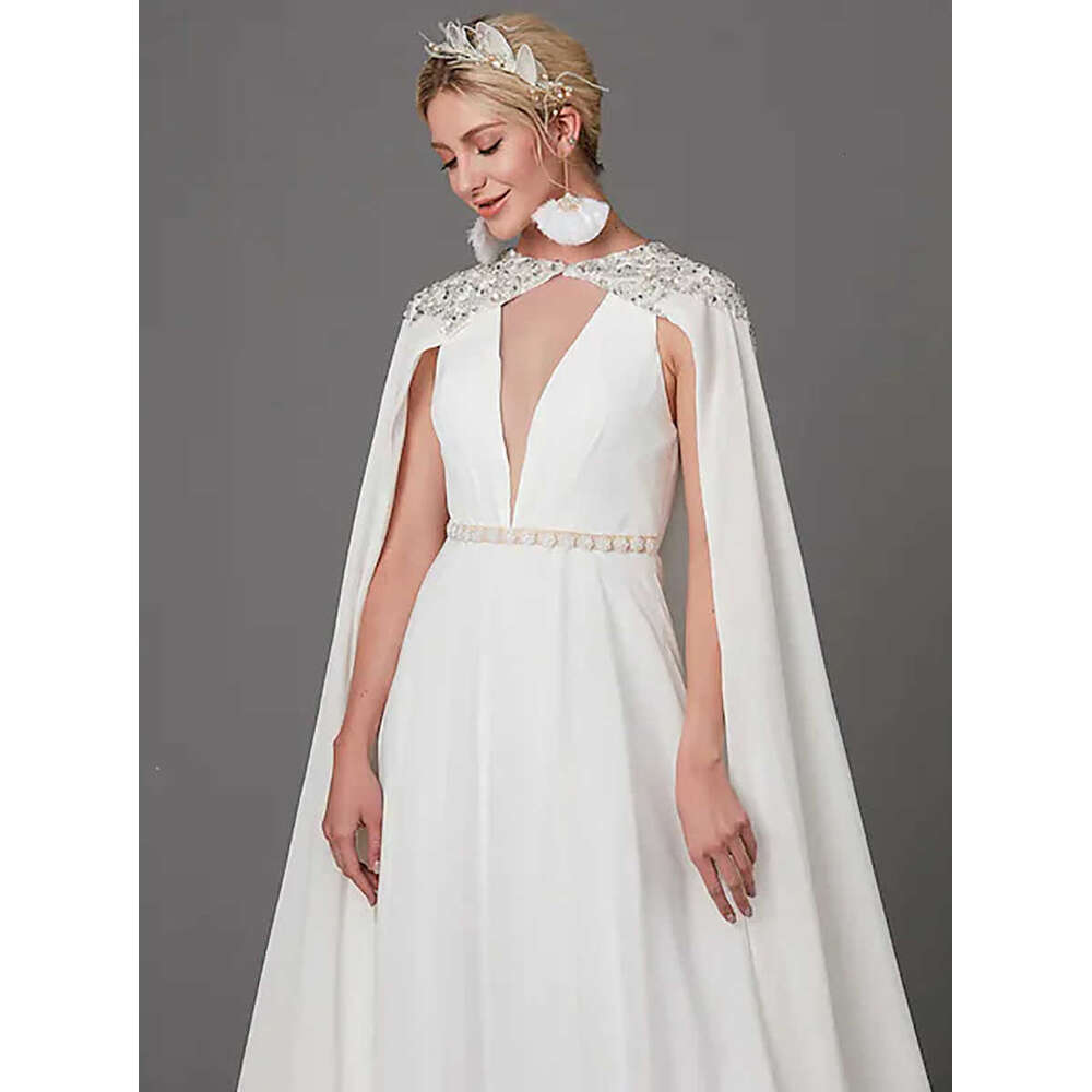 Modern Simple A-Line Gown Wedding Dresses Beaded Crystals Lace Bridal Gowns Big Vestidos De Novia Custom Size Colour