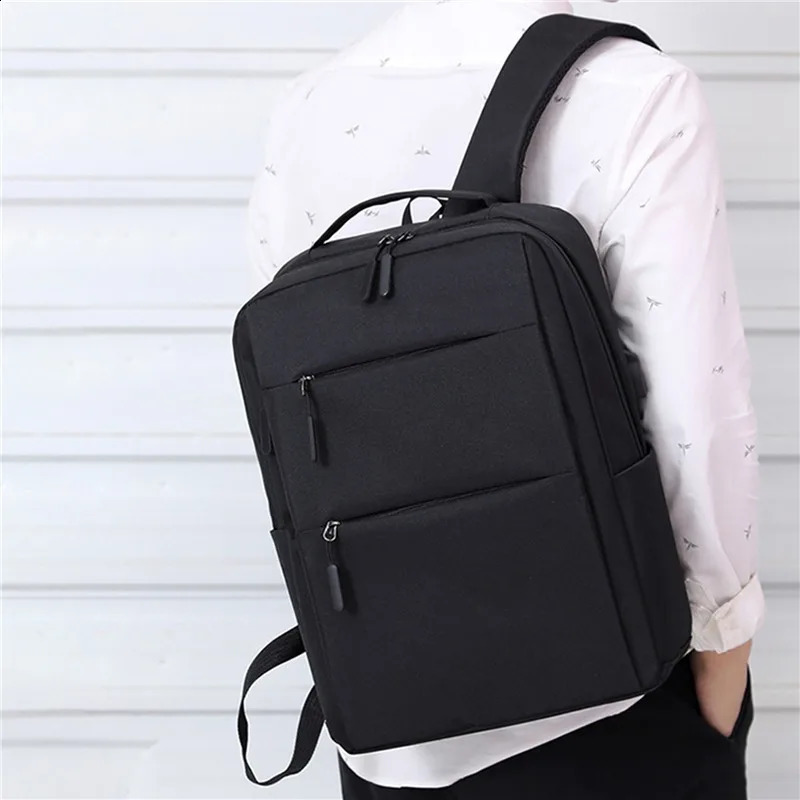 mens backpack multifunctional waterproof bag business laptop USB charging nylon casual Rucksack 240813