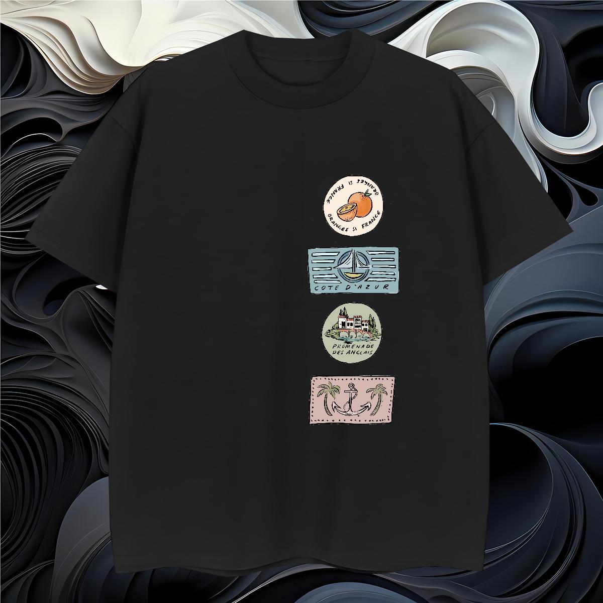 T Shirts Men 230g Pure Cotton tree Street wear Hip Hop Breathable Short Sleeve Oversized 3XL 4XL Men Tops Tees Fashion New Cool Clothes