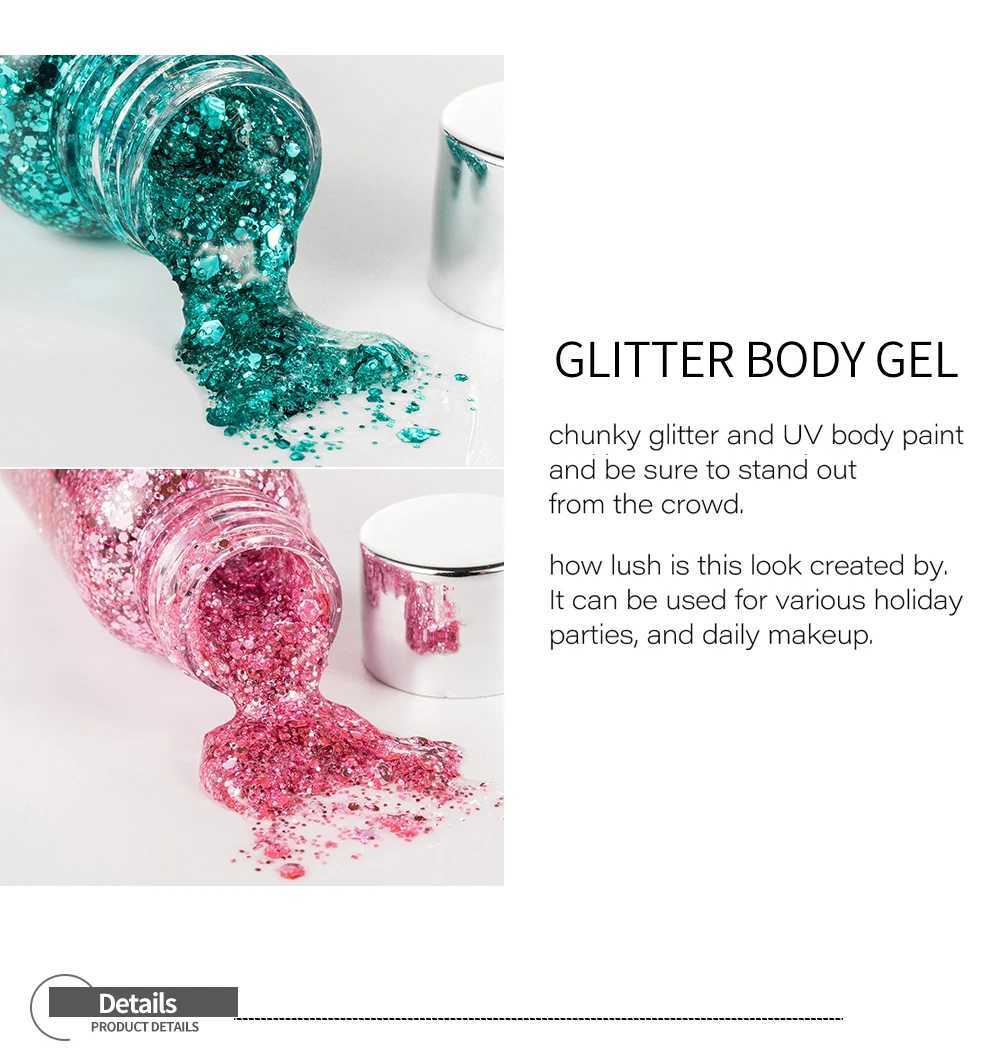 Cosmetics block body glitter primer glitter face gel sequins glitter powder liquid eye shadow lip nail hair makeup W240812