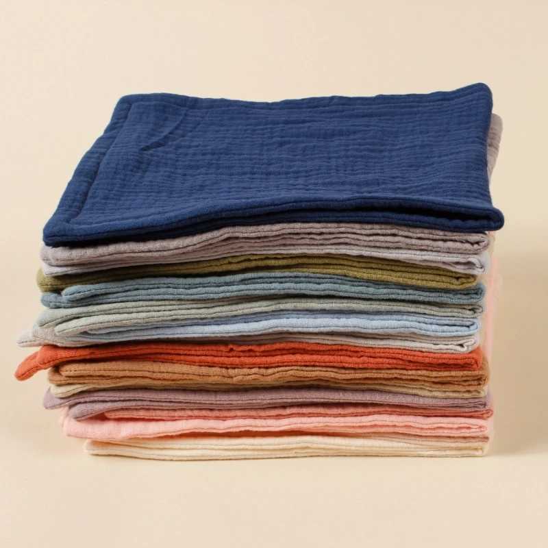 Bibs Burp Cloths New Print Pure Cotton Muslin Baby Burp Cloths 6 Layers Gauze Baby Feeding Bibs Newborn Shoulder Rag Drooling Bibs WashclothL4812