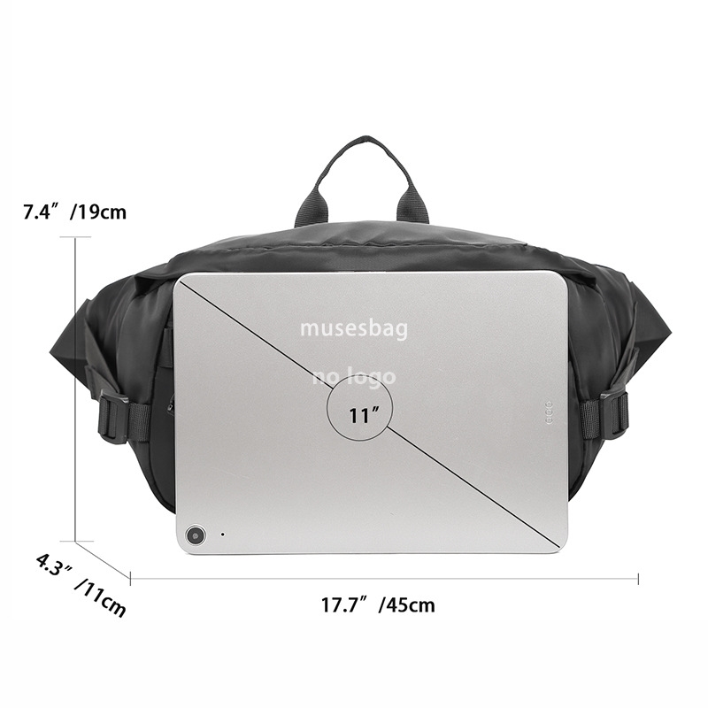 Chest bag waterproof crossbody bag Large capacity men's waist pack multi-functional casual chest mobile phone single shoulder sports body bag for