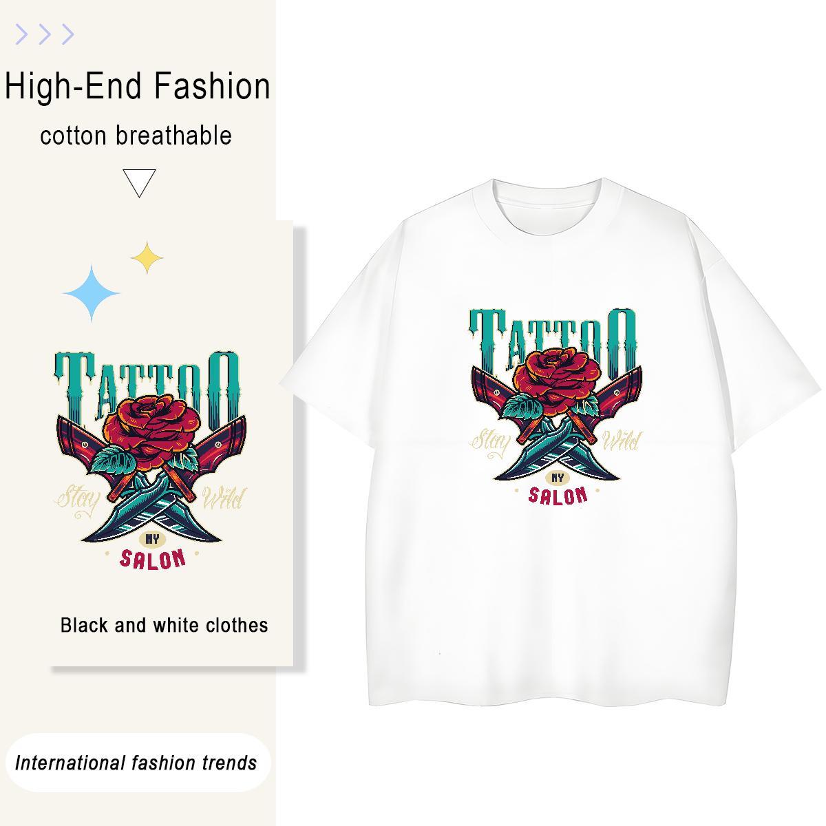 Cool Tshirt for Man Woman Street wear Hip Hop 230g Cotton Graphic Breathable tool T-Shirts for Men 2024 Summer Top Tees