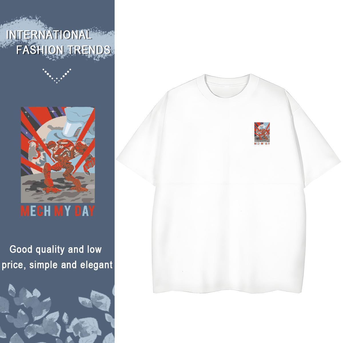 Soft technology T shirt Spring Summer Tshirts 230g Cotton 2024 New O Neck Short Sleeves Plus Size Custom Tops Shirt