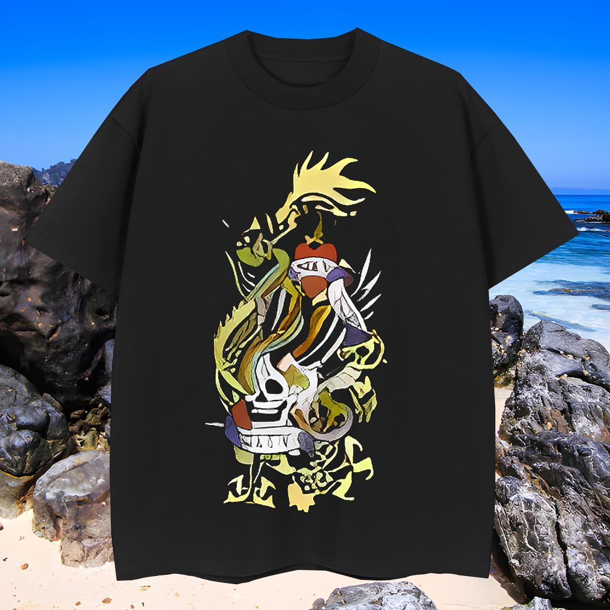 Classic T shirt halloween O Neck Short Sleeves Sports Casual Custom Anime 230g 100% Cotton Couples T Shirts Fashion Designer Polos