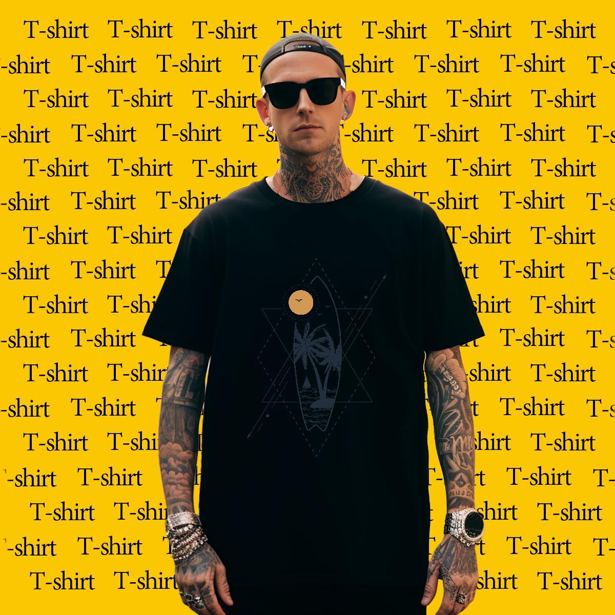High Quality Men Tshirts Street Casual 100% Cotton 230g DIY Breathable Soft sun Men T Shirts Factory Direct Tees