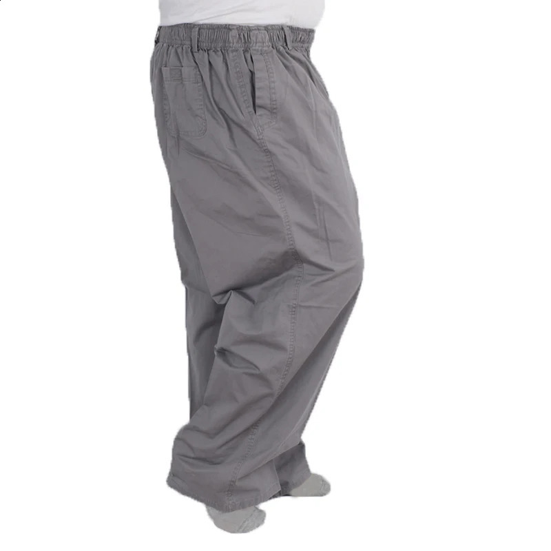 MFERLIER Summer Pants Men 5XL 6XL 7XL 8XL 9XL 10XL 11XL 12XL 13XL Waist 150cm Plus size Loose Trousers 240812