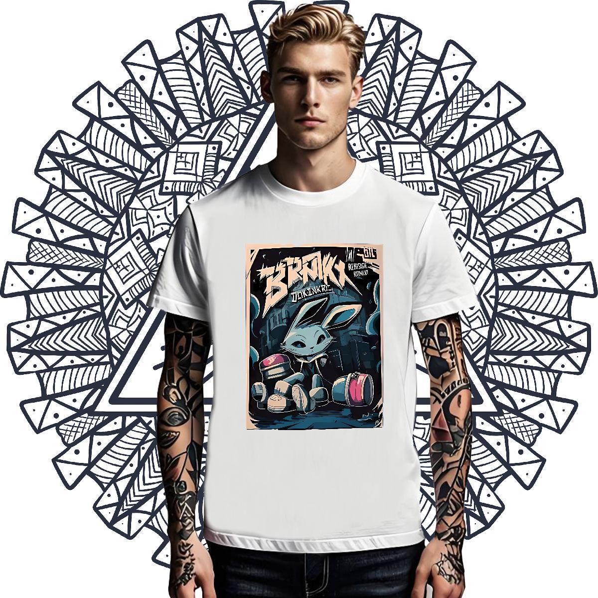 High Quality Men Tops Tees Beach 230g Pure Cotton Customized Breathable Crew Neck rabbit T-Shirts for Men Designer Wear