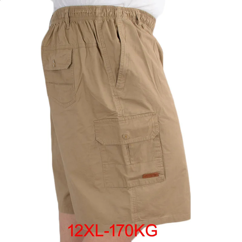 Big size mens summer casual Shorts plus size loose middle-aged oversized cotton 8XL 7XL 6XL Large size 11XL 12XL men shorts 240812