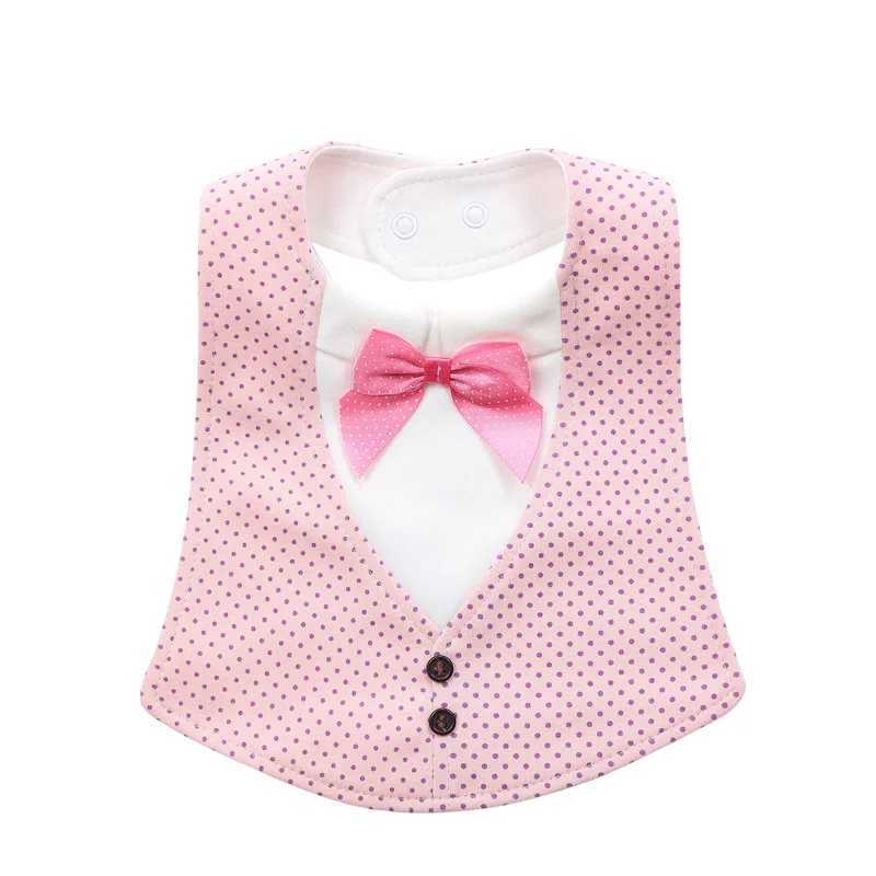 Bibs Burp Cloths Pure Cotton Baby Bibs Infant Boy Gentleman Bib With Bow Tie Toddler Fashion Burp Cloths Feeding Bibs Boys Saliva TowelL4812