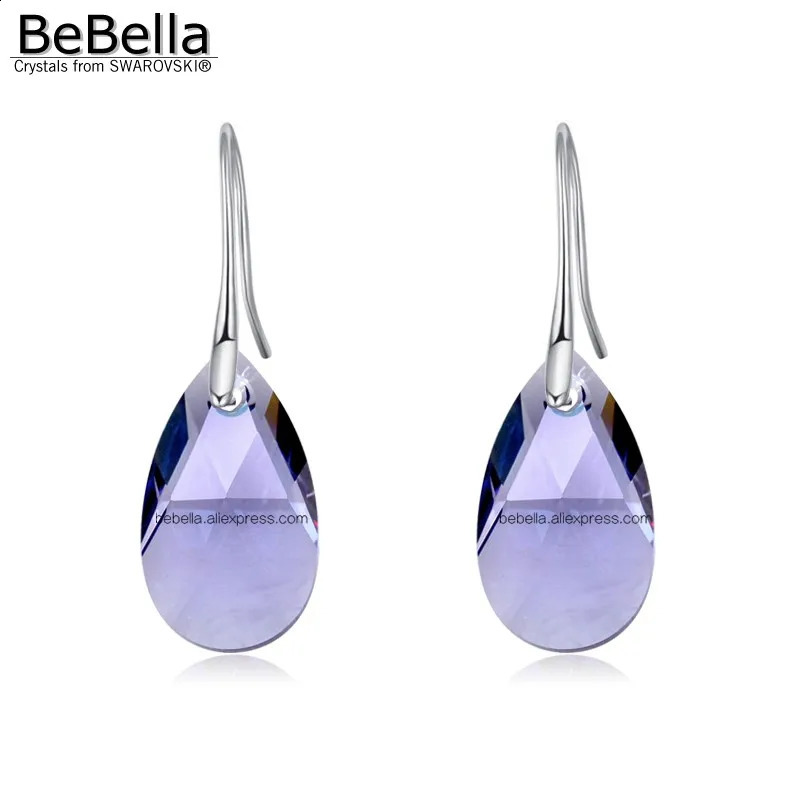 BeBella pear shaped water droplet earrings paired with original Austrian fashion jewelry suitable as a gift for women 240810