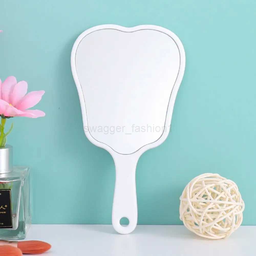 Dental Mirror Plastic Handle Mirror High-definition Cosmetic Mirror Portable Small Mirror Can Be Hung Hand-held Mirror for WomenXJ240813