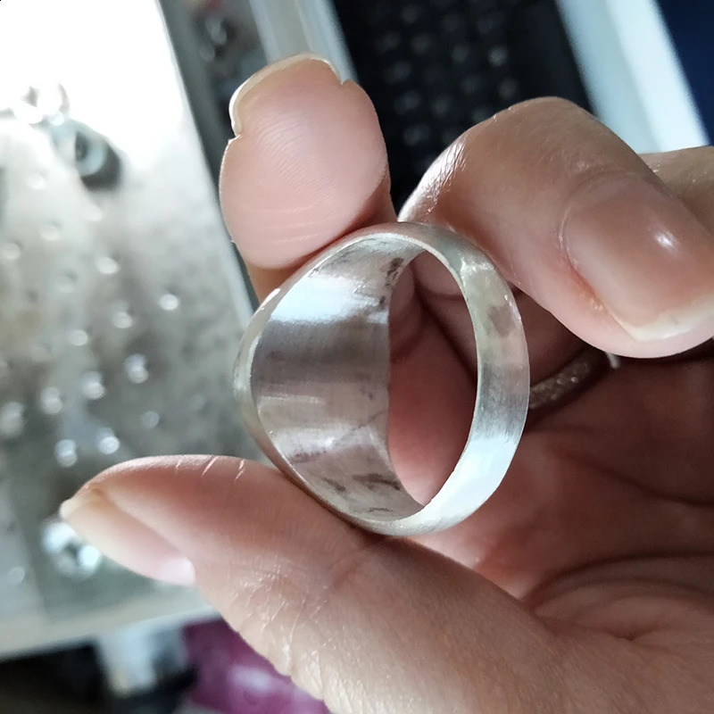 Custom Engraved 17mm Round Top Ring Engraved Signet Ring Personalize Engraving Letters Rings Fashion Men Copper Jewelry 240812
