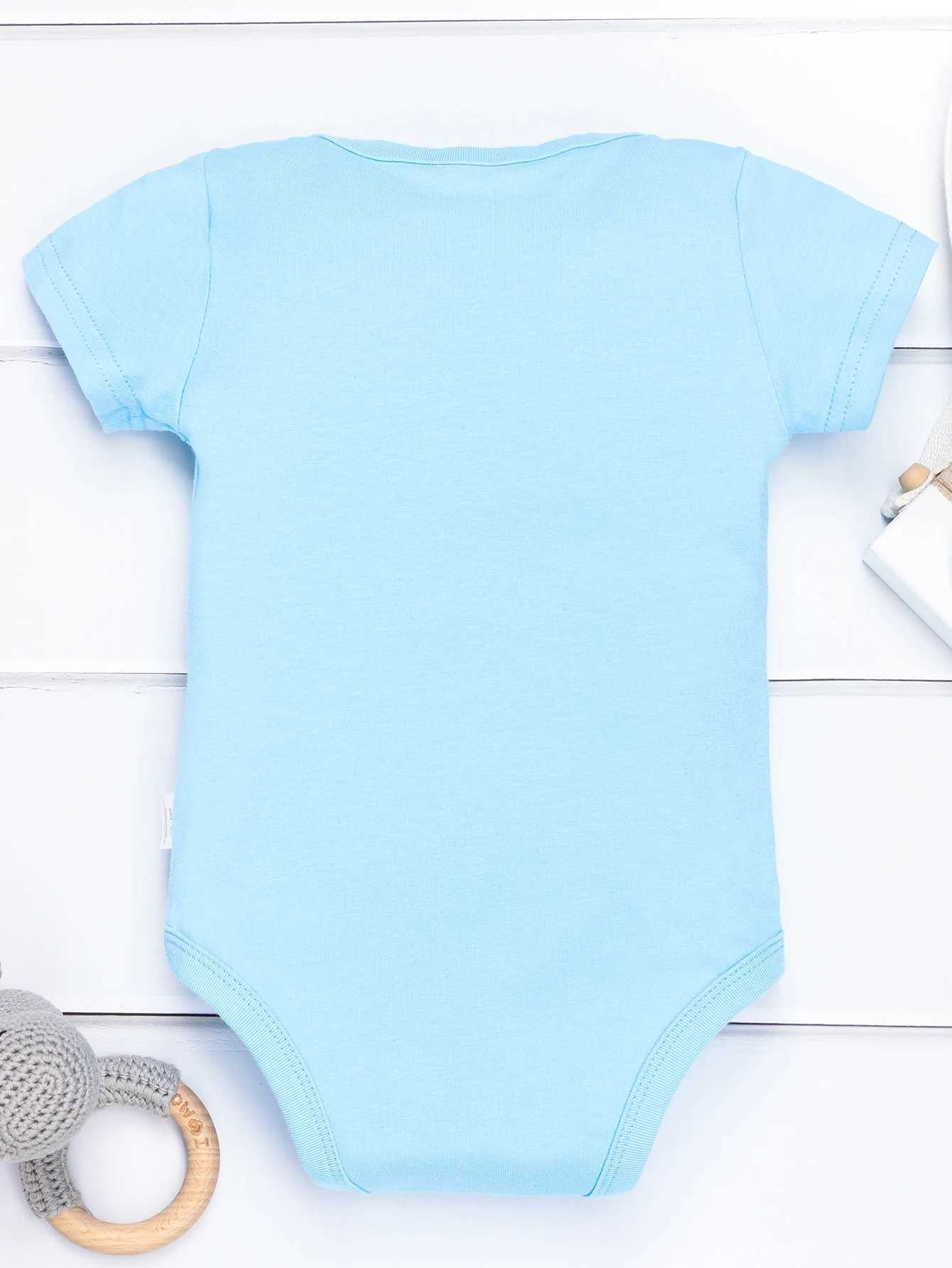 Cartoon game console childrens tight fitting clothes with aesthetic patterns cotton newborn short sleeves comfortable and soft O-neck baby jumpsuit W2
