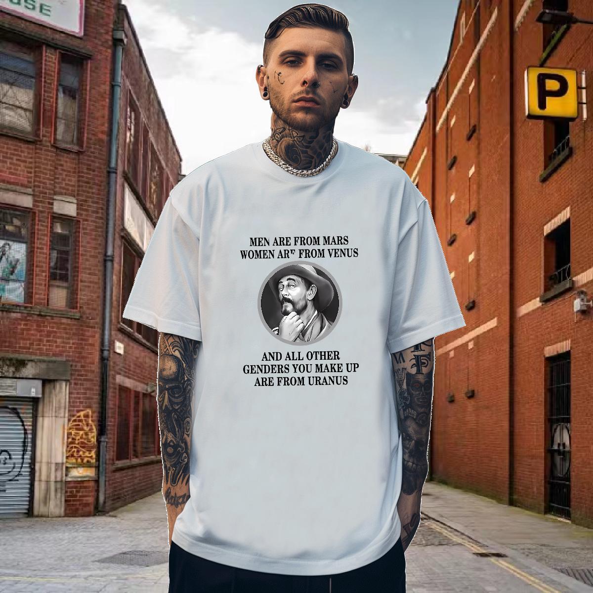 T-Shirts for Men 230g Pure Cotton portrait Hip Hop Breathable Short Sleeve Black White Tshirt for Man Woman Designer Wholesale Tshirts