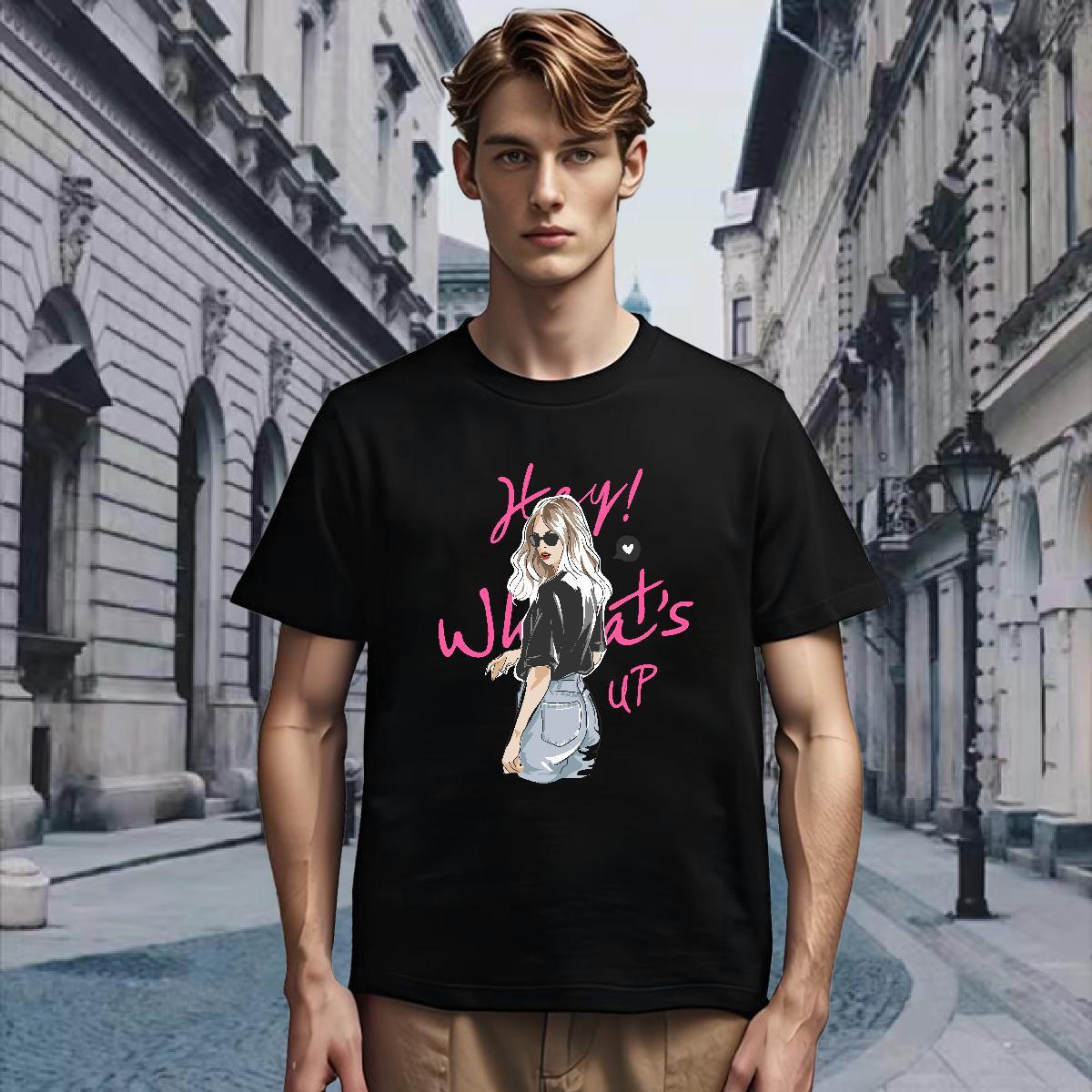 Mens T Shirts 100% Cotton 230g person Casual Daily Wear Breathable Crew Neck DIY Men Tops Tees Free Shipping Designer Top Tees