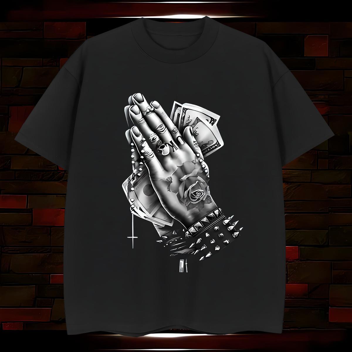 Men T Shirts 230g 100% Cotton hands Hip Hop O Neck Short Sleeves Customized Men Tshirts Stylist Classic Tees Shirts