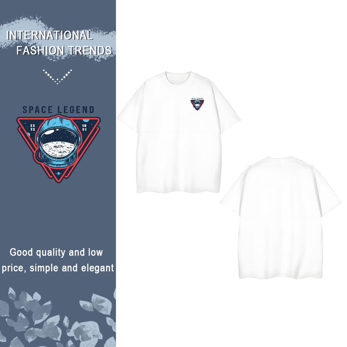 T shirt 230g 100% Cotton universe Street wear Hip Hop Breathable Crew Neck Custom Printed Tshirt for Man Woman 2024 New Brand Top Tees