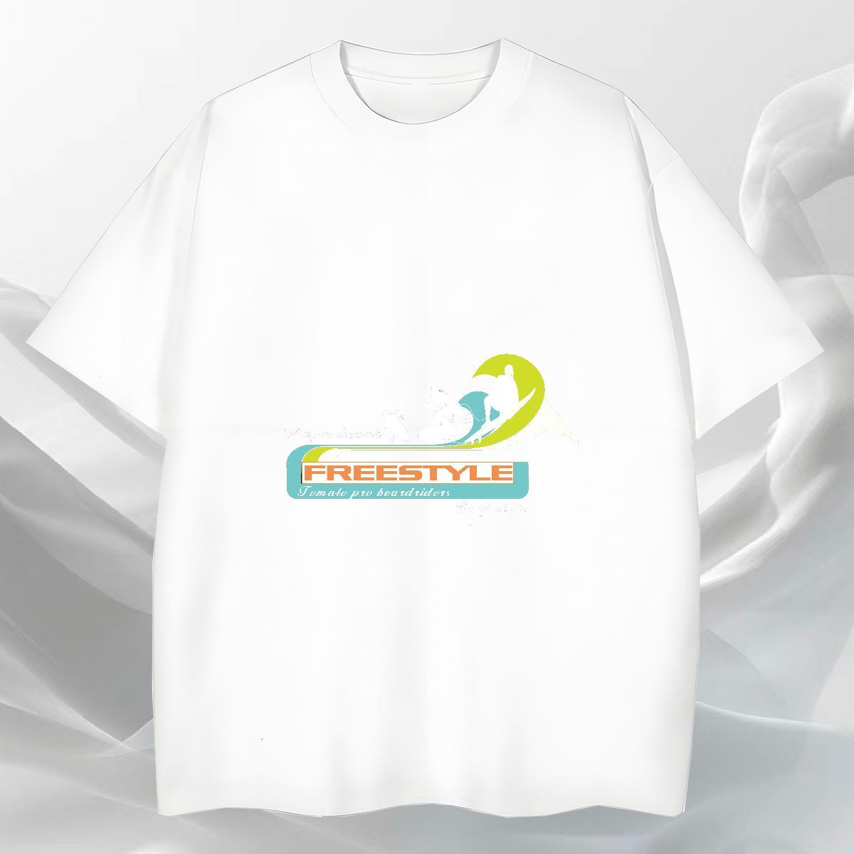 TOP Quality Mens Tshirts Street wear Hip Hop 230g Cotton Black White Short Sleeve O-Neck sea wave Men T Shirts New Designer Wear