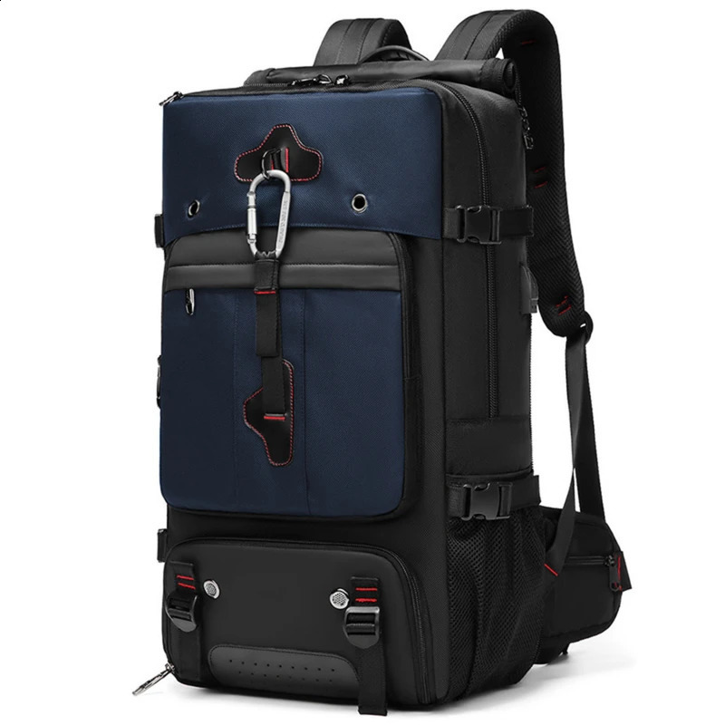 Mens travel bag backpack large capacity luggage multifunctional waterproof outdoor hiking 240813