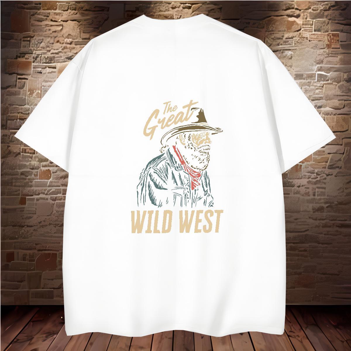 Brand portrait T shirt Outdoor Men Clothes T-Shirt 230g Cotton Casual New Pure Cotton Custom Big Size Tops Tees