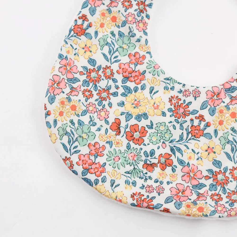Bibs Burp Cloths Baby Bibs Infant Double sided Cotton Bib Newborn Retro Print Feeding Saliva Towel Bandana Burp Cloth For Boy Girl Soft Drool BibL4812