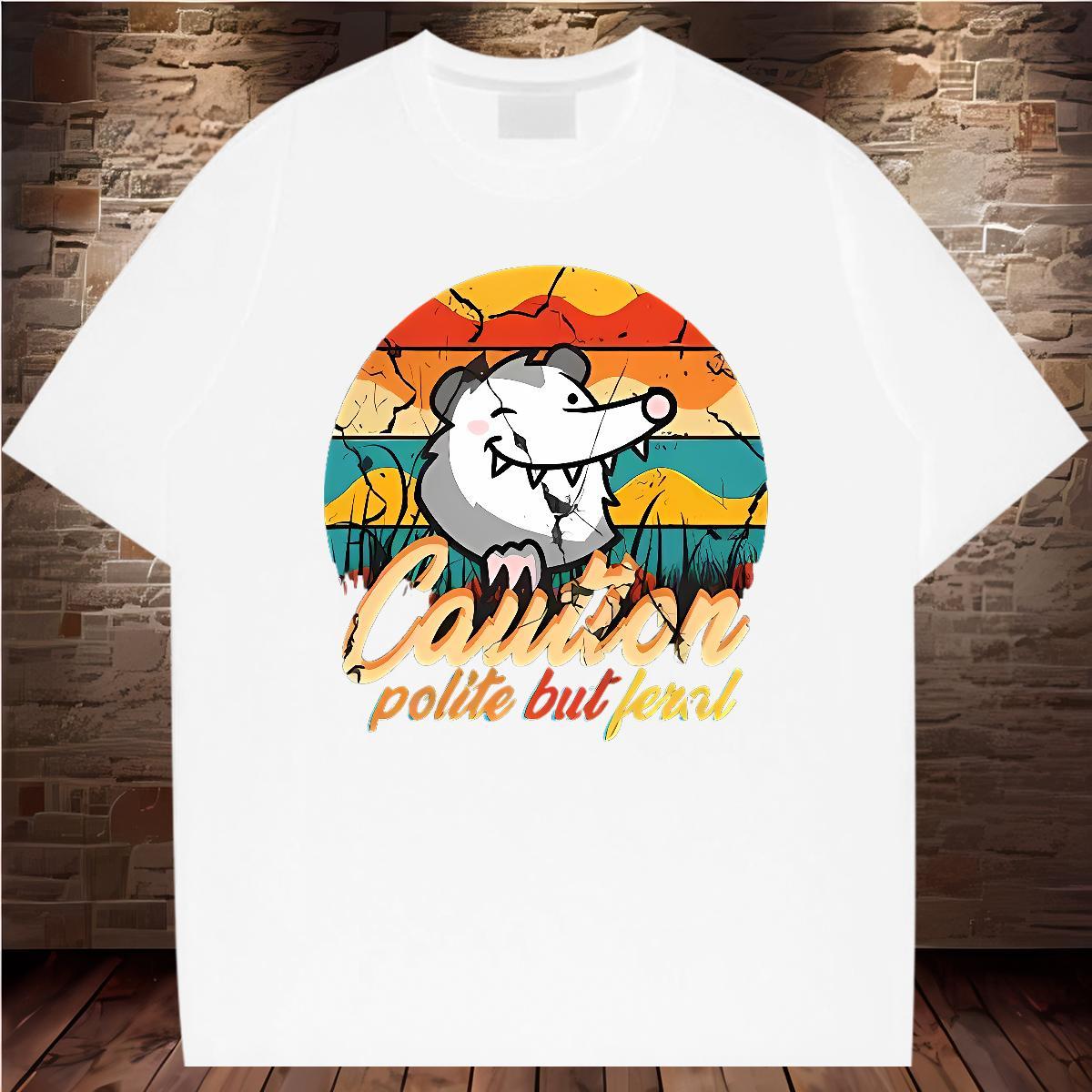 Soft scenery T Shirt For Man Daily Wear Tshirts 230g Cotton Free Shipping O Neck Short Sleeves Cartoon Print Tee Shirt