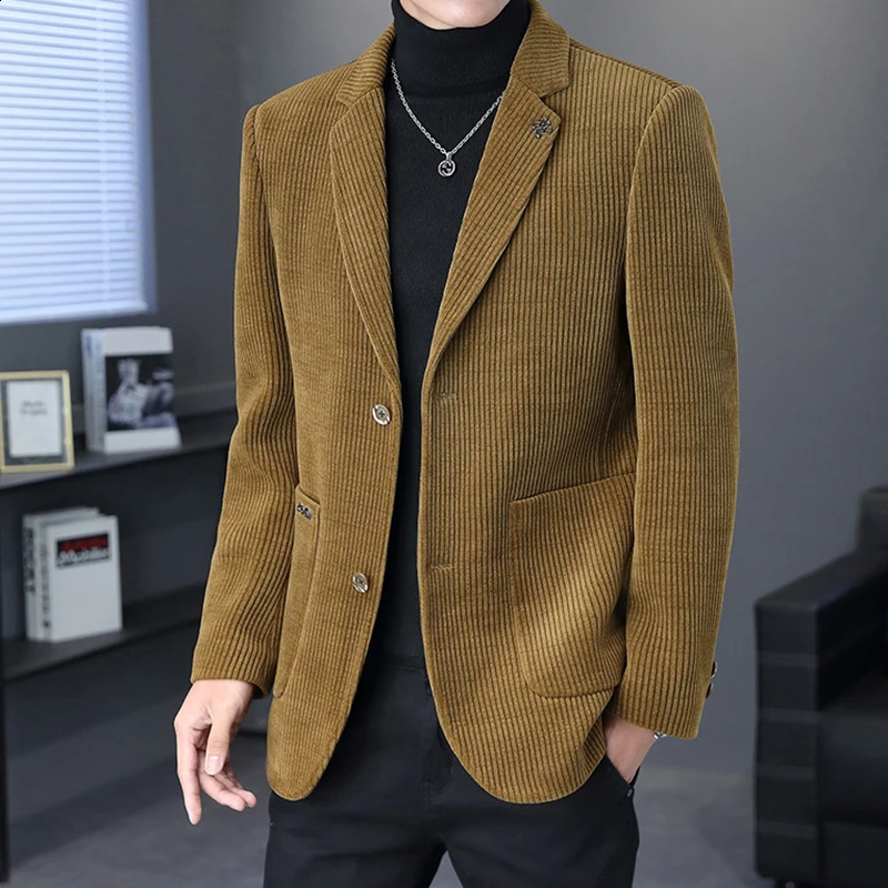 High quality mens jacket Korean version fashion trend simple casual business elite gathering gentleman suit 240812