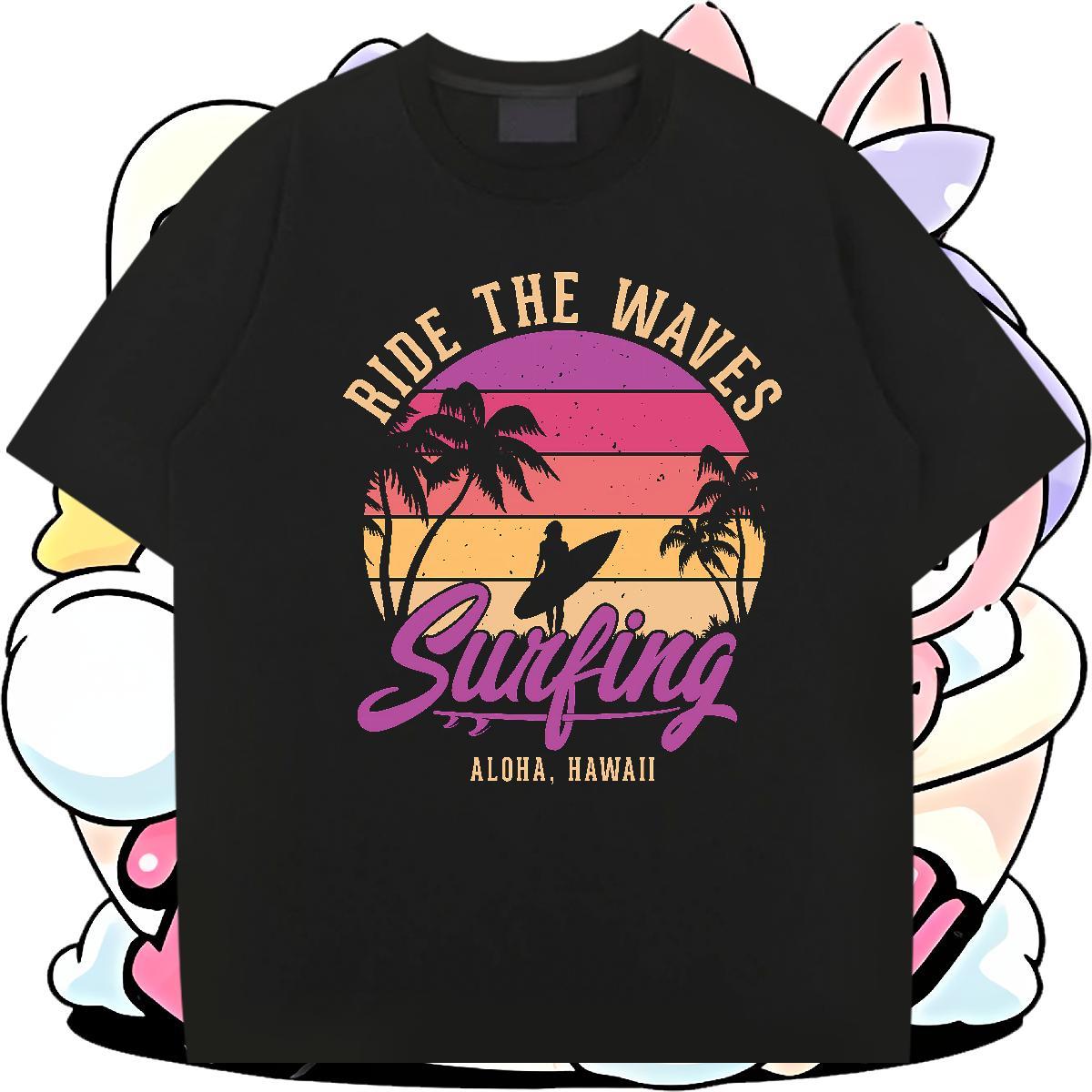 Free Shipping Couples T Shirts Home Outdoor 230g Cotton White Plus Size Crew Neck tree T-Shirts for Men Classic Casual Tees Shirts
