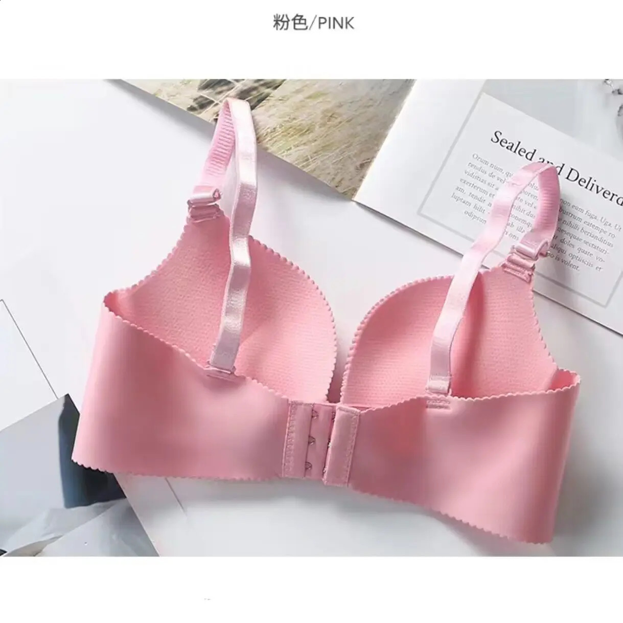 Comfort Wireless Bras for Women Underwear Seamless Solid Pink Black Bras Top Sexy Lingerie Push Up Bralette Female Intimates 240812