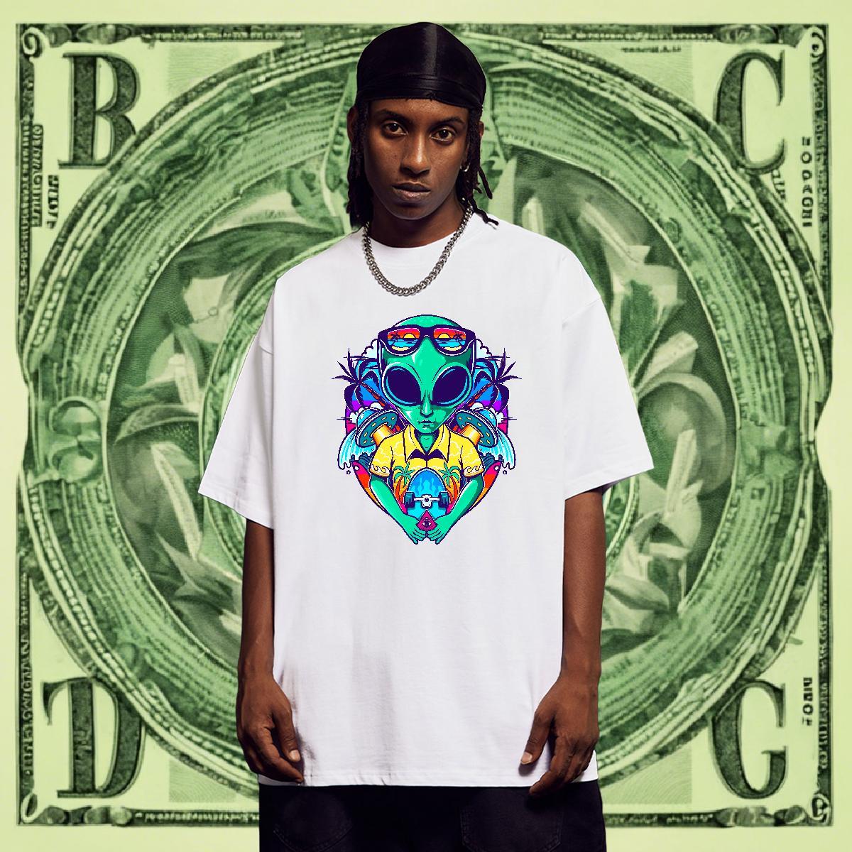 Designer Tshirt for Man Woman Home Outdoor 230g Pure Cotton Anime Print Breathable Crew Neck ET T-Shirts 2024 Tees Shirts