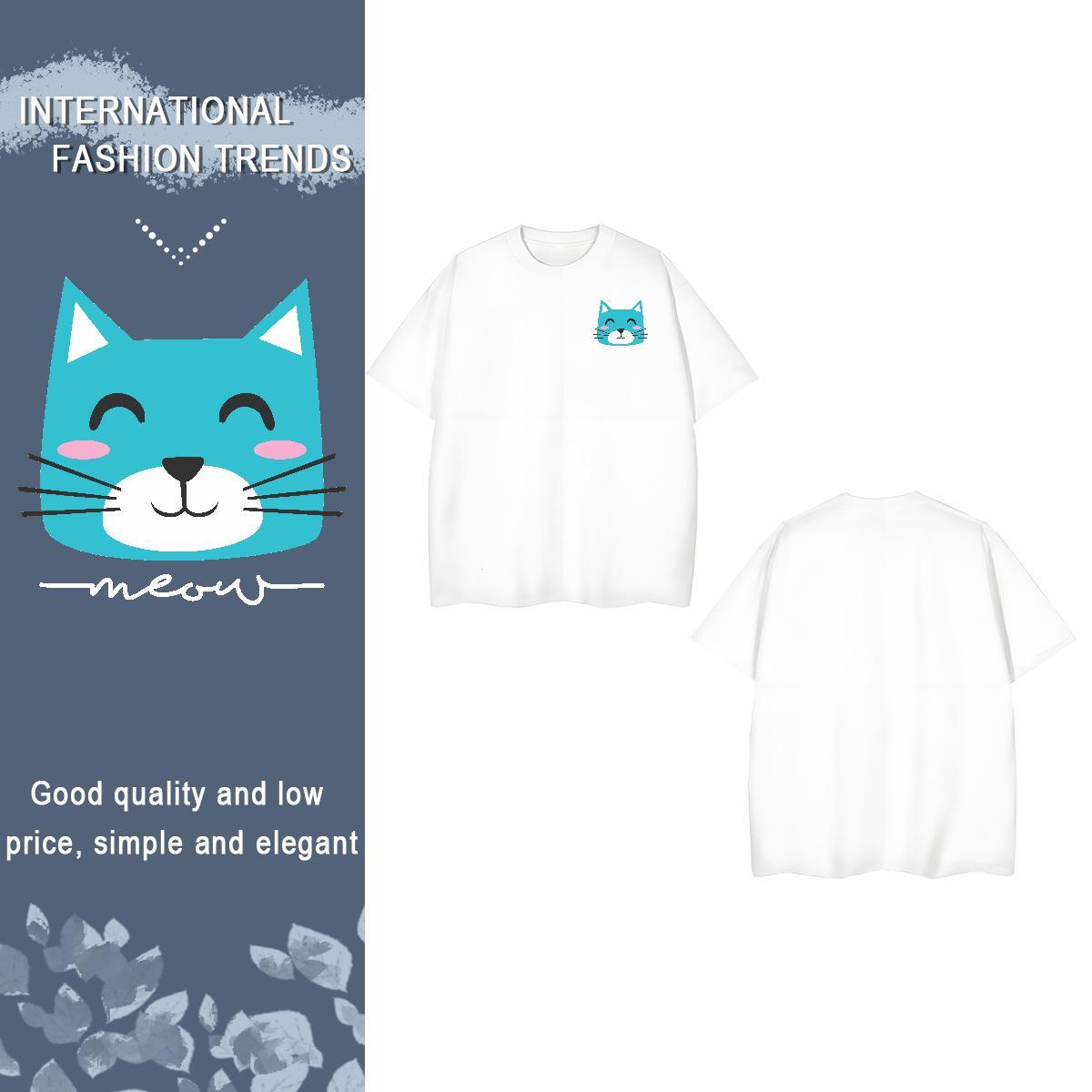 Mens T Shirts 100% Cotton 230g cute Home Outdoor Breathable Crew Neck Floral Print Couples T Shirts Fashion Design Free Shipping Clothings