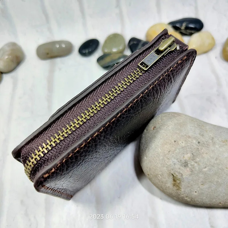 Multi functional zipper mini waist bag with leather strap cardboard box money charter key bag L120902SD 240812