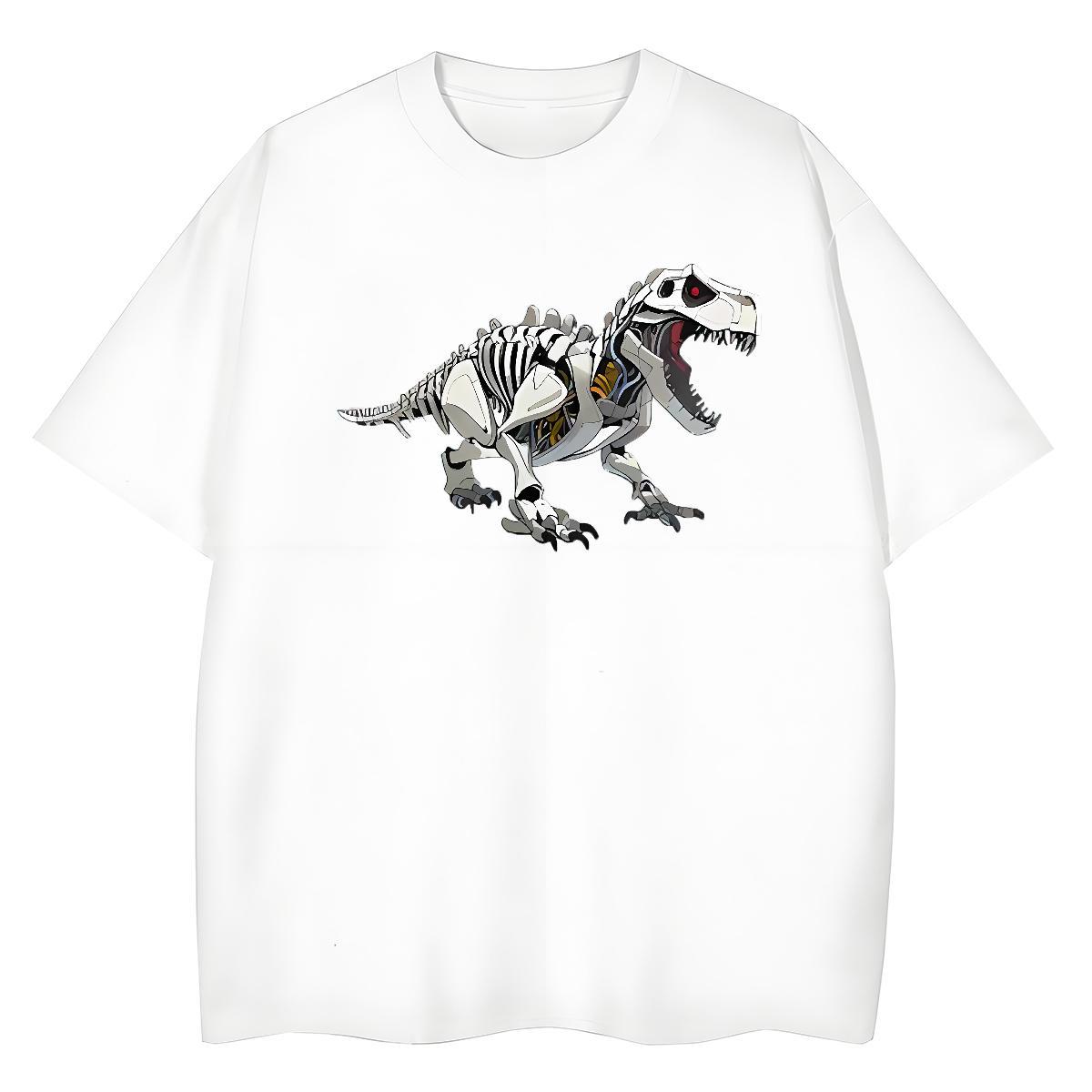 Soft Men T Shirts dinosaur Crew Neck Home Outdoor Asian Size 230g Cotton Men Clothes T-Shirt Free Shipping Tee Shirt