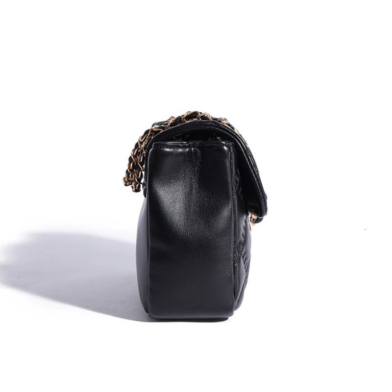 Vintage Shoulder Bag For Woman, Chain Handbag, White Crossbody Underarm Bags, Black