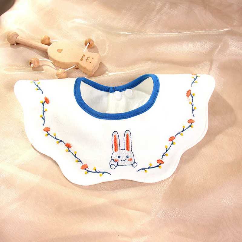 Bibs Burp Cloths Cute Embroidery Cotton Baby Bibs Autumn New Infant Bib Newborn Burp Cloths for Kids Boy Girl Spring Soft Feeding Saliva TowelL4812