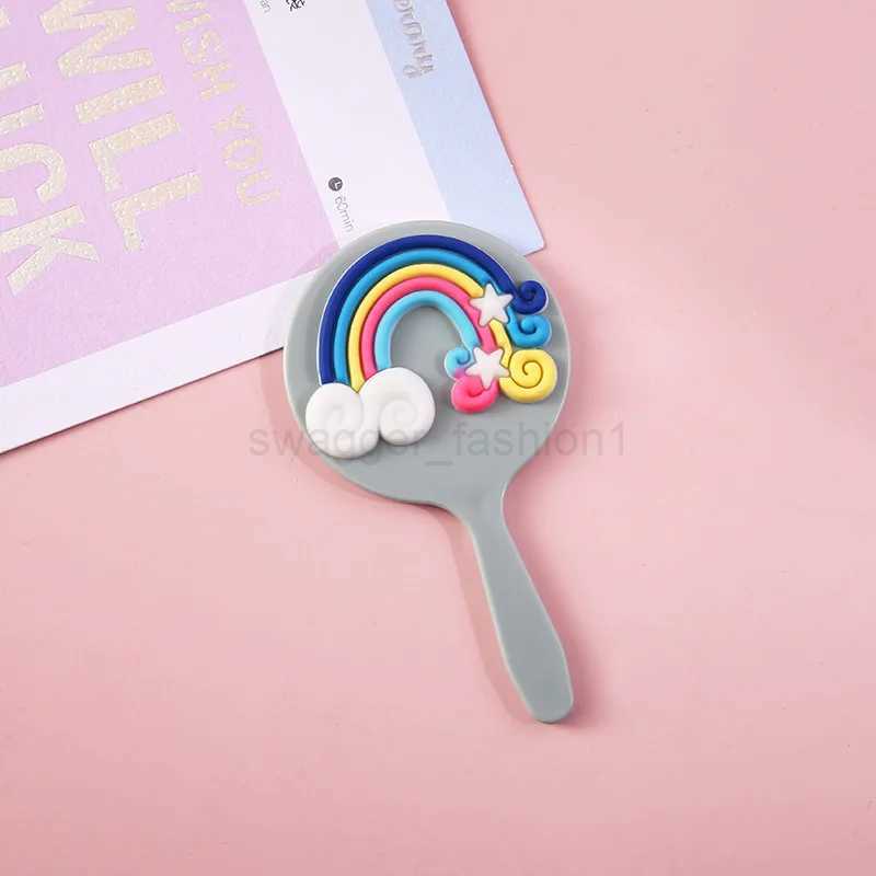 Mini Creative Cartoon Portable Makeup Mirror Ins Style Cute Girl Makeup Portable Handheld Mirror Small Number of OptionsXJ240813