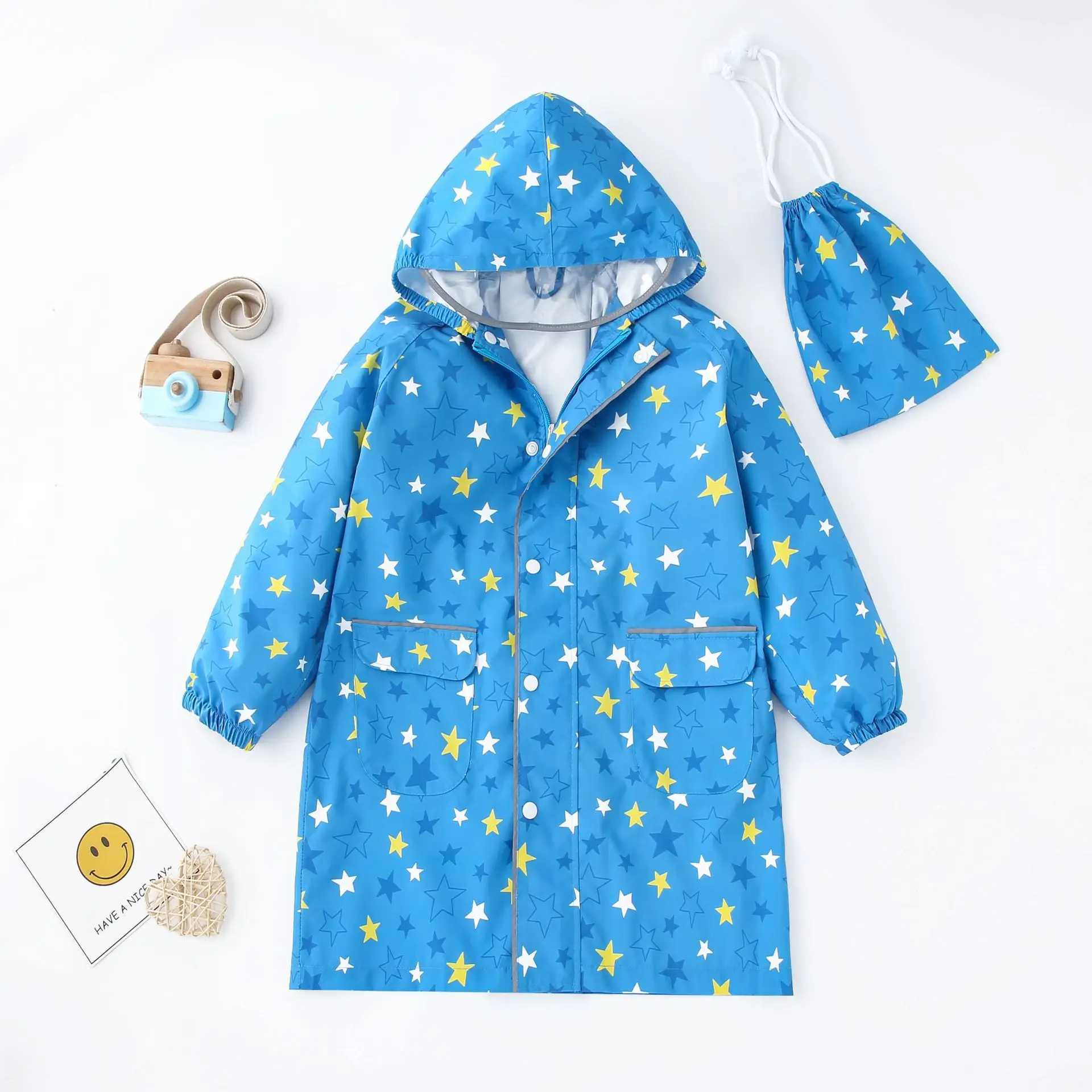 Kids Raincoat Children Waterproof Rain Poncho Full Coverage High-quality Childrens Raincoat Student Boys Girls Travel Rainwear Y240810