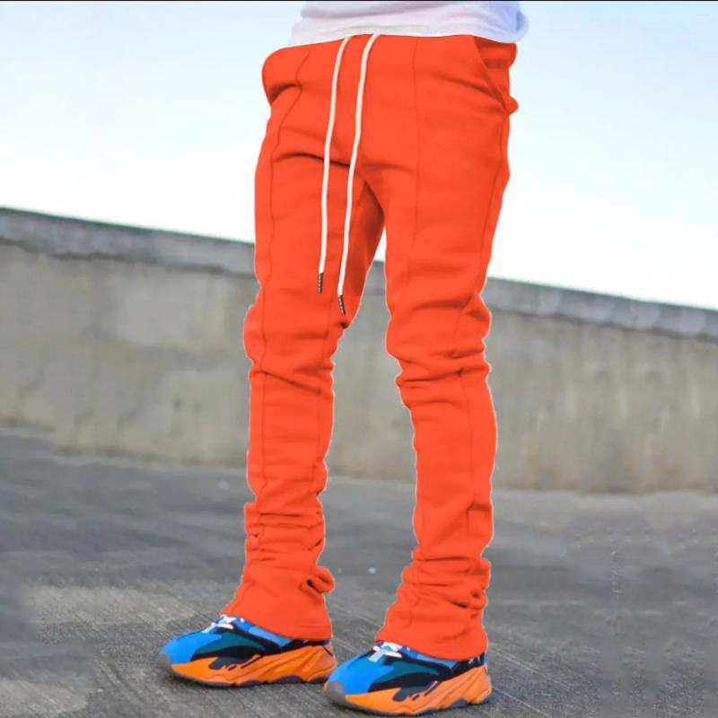 Mens Pants Plus Size Cargo Stacked Sweat Street Wear Design Custom Flare Men Pile Up For