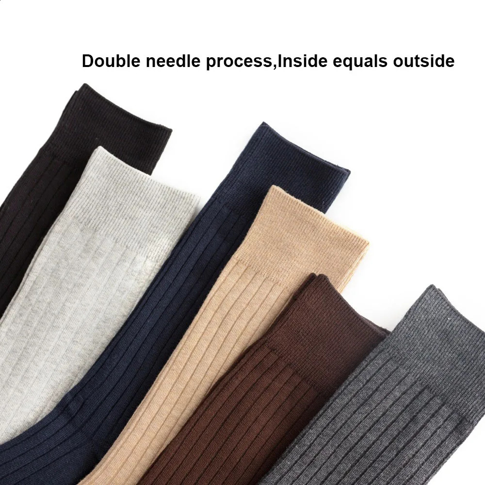 6 Pairs Large Mans Cotton Office Socks Long Solid White Black Mid-Calf Business Formal Sock Casual Plus Size 45 47 48 49 50 240812