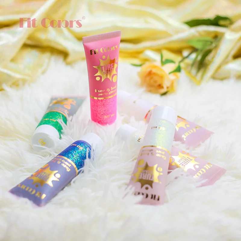 Face and body chameleon high gloss glitter powder durable waterproof stage party glitter eye shadow face and body glitter gel W240812