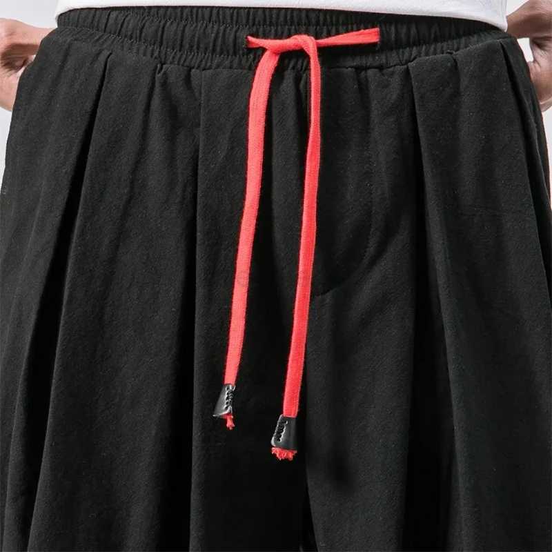 Spring Summer Solid Color Pants Men Loose Casual Wide Sweatpants Fashion Baggy Bottoms Casual Joggers Male Lantern PantsXJ240813