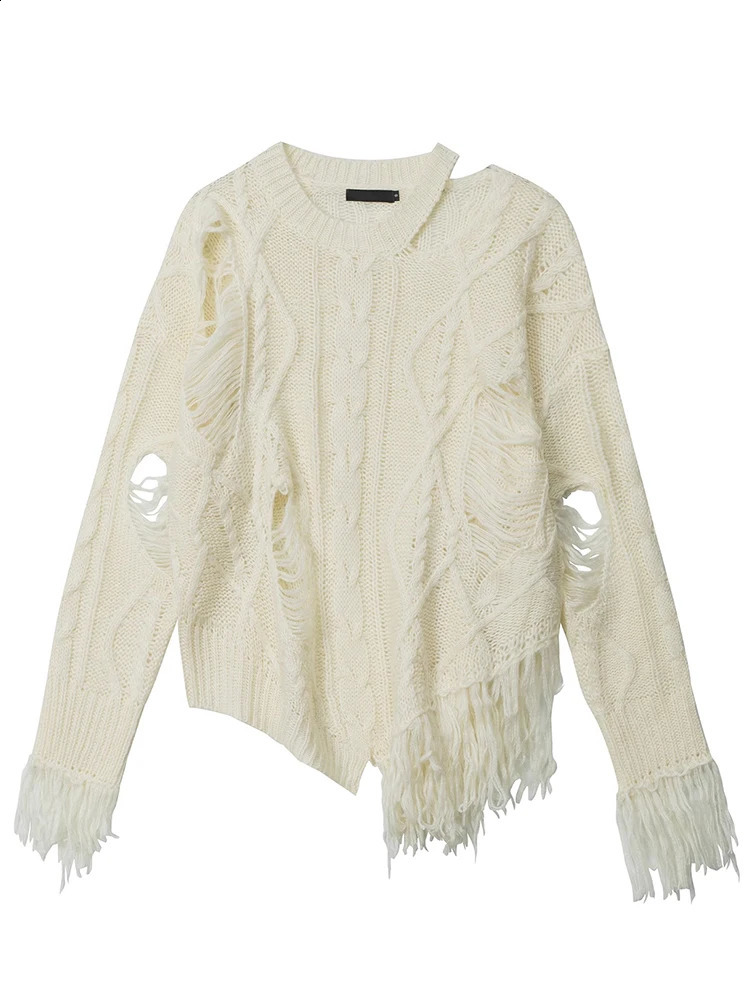 Autumn Winter Woman Korean Baddie Style Grunge Jumper O-neck Sweater Stylish Long Sleeve Pullovers Knitwears Harajuku Goblin Y2k 240812