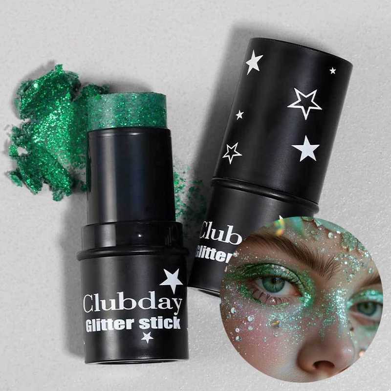 Purple glitter sequins stick multi-function face lip hair sequins body eye shadow gel music festival stage makeup decoration tools W240812