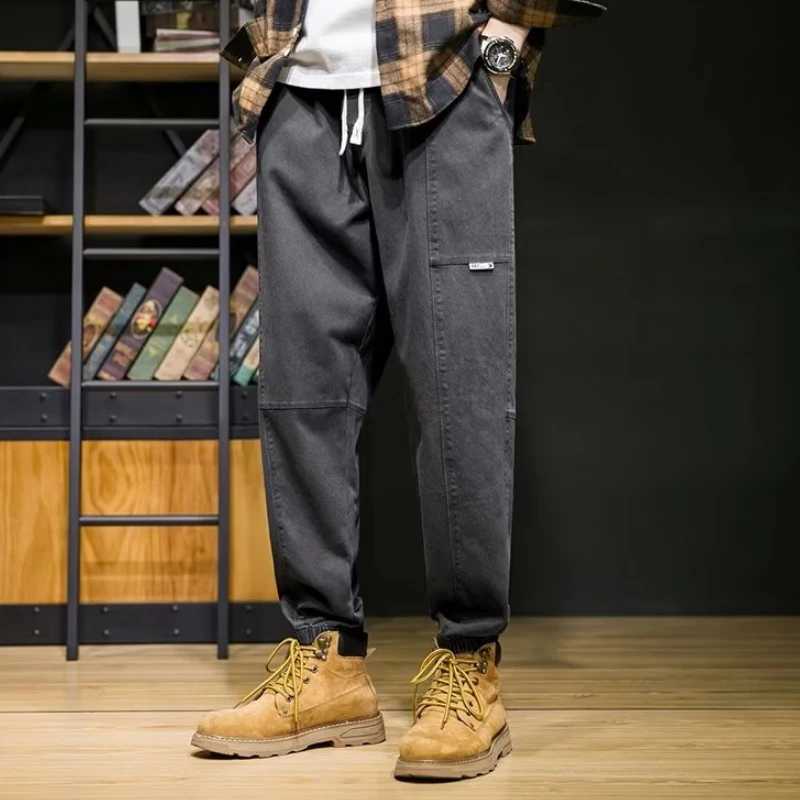 Classic Design Multi Pockets Cargo Pants Mens Casual Loose Fit Drawstring Cargo Pants Joggers For Spring Summer OutdoorXJ240813