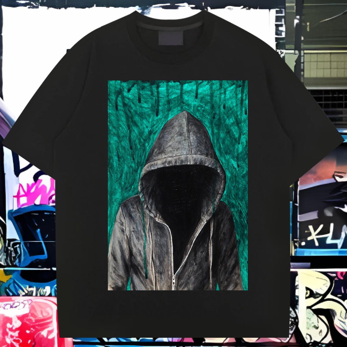 T-Shirts for Men 230g 100% Cotton portrait Daily Wear Crew Neck Breathable Custom Cartoon Tshirt for Man Woman Fashion Soft Clothings