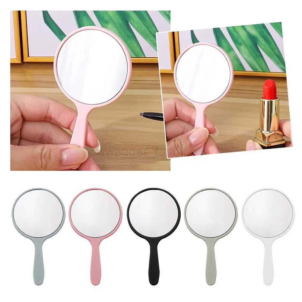 Hand Held Plastic Mini Makeup Mirror Portable Small Pocket Vanity Handle Compact Plastic Mirror With Handheld Mirror Z7x7XJ240813