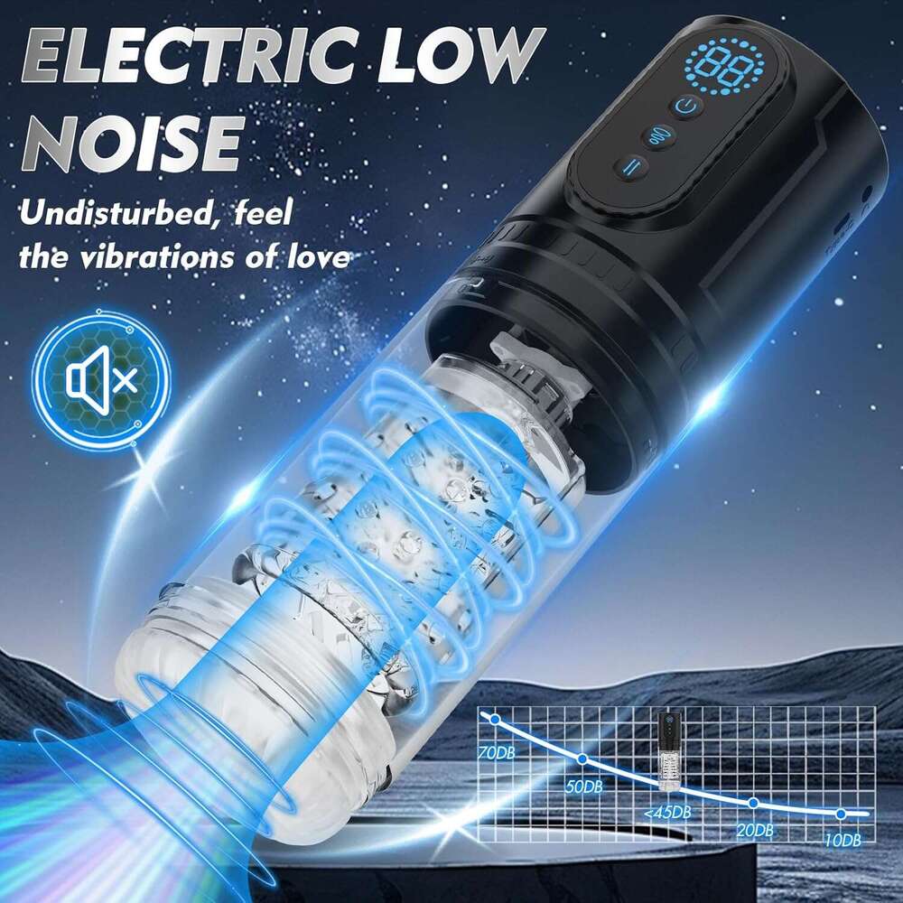 Male adult sex toy - Automatic male sex toy pump with 9 suction, thrust, and rotation modes, 3D realistic texture adult toy sex toy machine, pocket ca