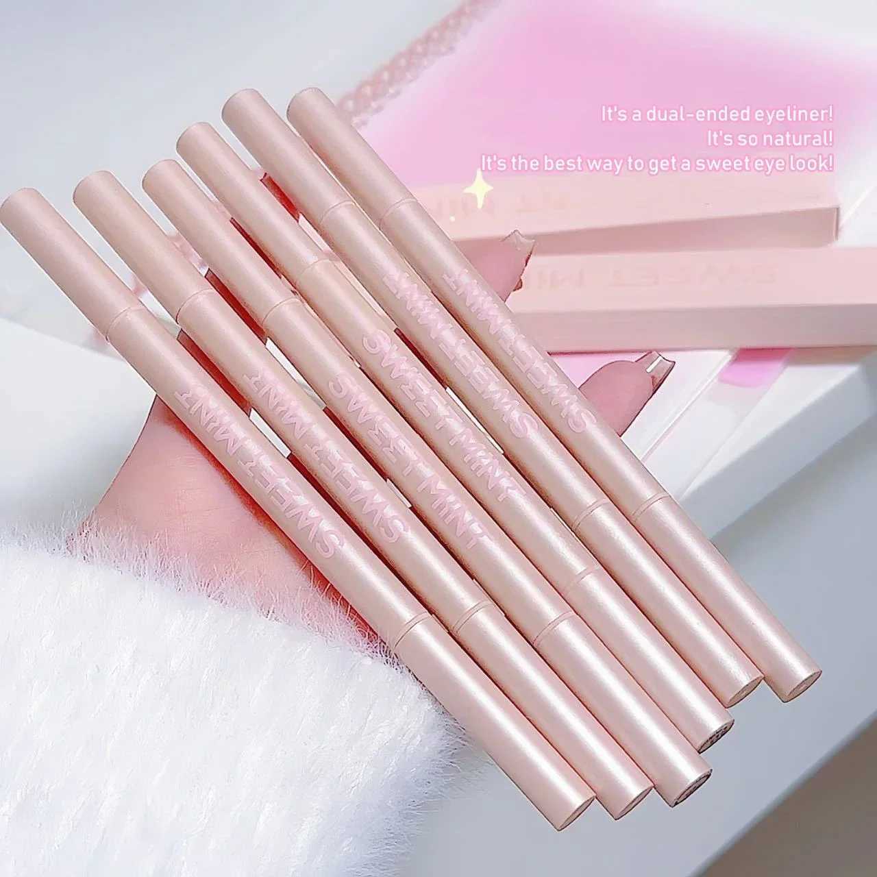 Double-ended Lying Silkworm Pencil Natural Non-smudge 2-in-1 Highlighting Eyeshadow Pen Waterproof Liquid Lower Eyelid Liner Pen Y240813